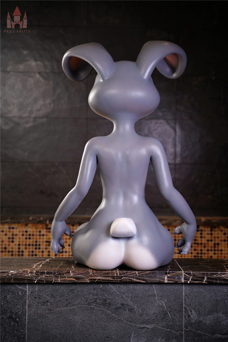 Dolls-castle 168cm (5ft6) All-In-One Seamless Neck Furry Silicone Sex Doll Rabitty, ROS Head