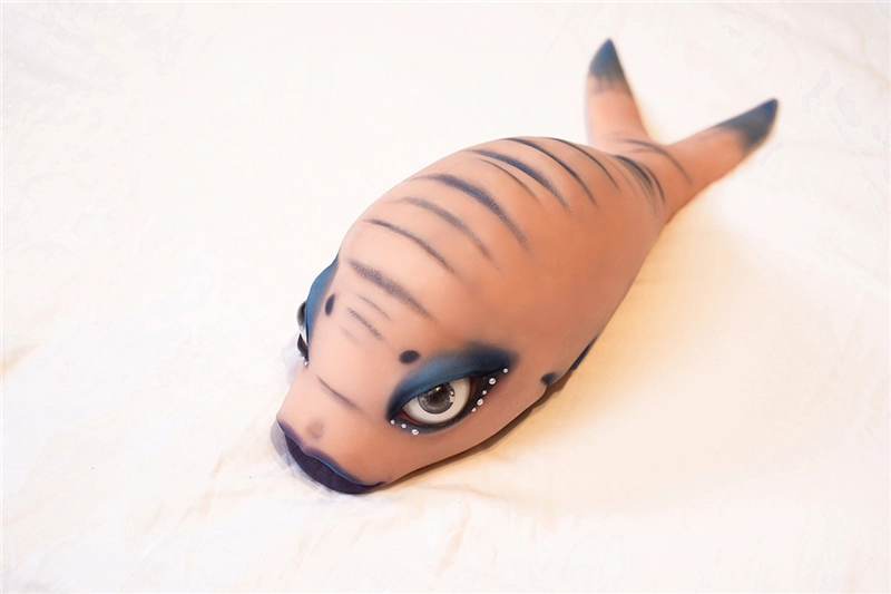 Dolls-castle silicone 38cm (15″) Fish Head Male Masturbator Pocket Pussy