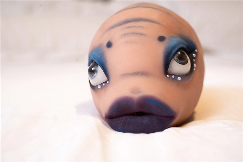 Dolls-castle silicone 38cm (15″) Fish Head Male Masturbator Pocket Pussy