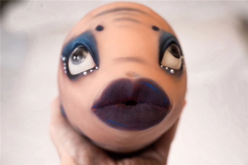 Dolls-castle silicone 38cm (15″) Fish Head Male Masturbator Pocket Pussy
