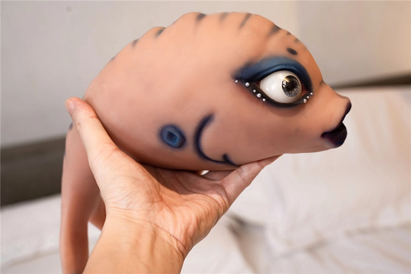 Dolls-castle silicone 38cm (15″) Fish Head Male Masturbator Pocket Pussy