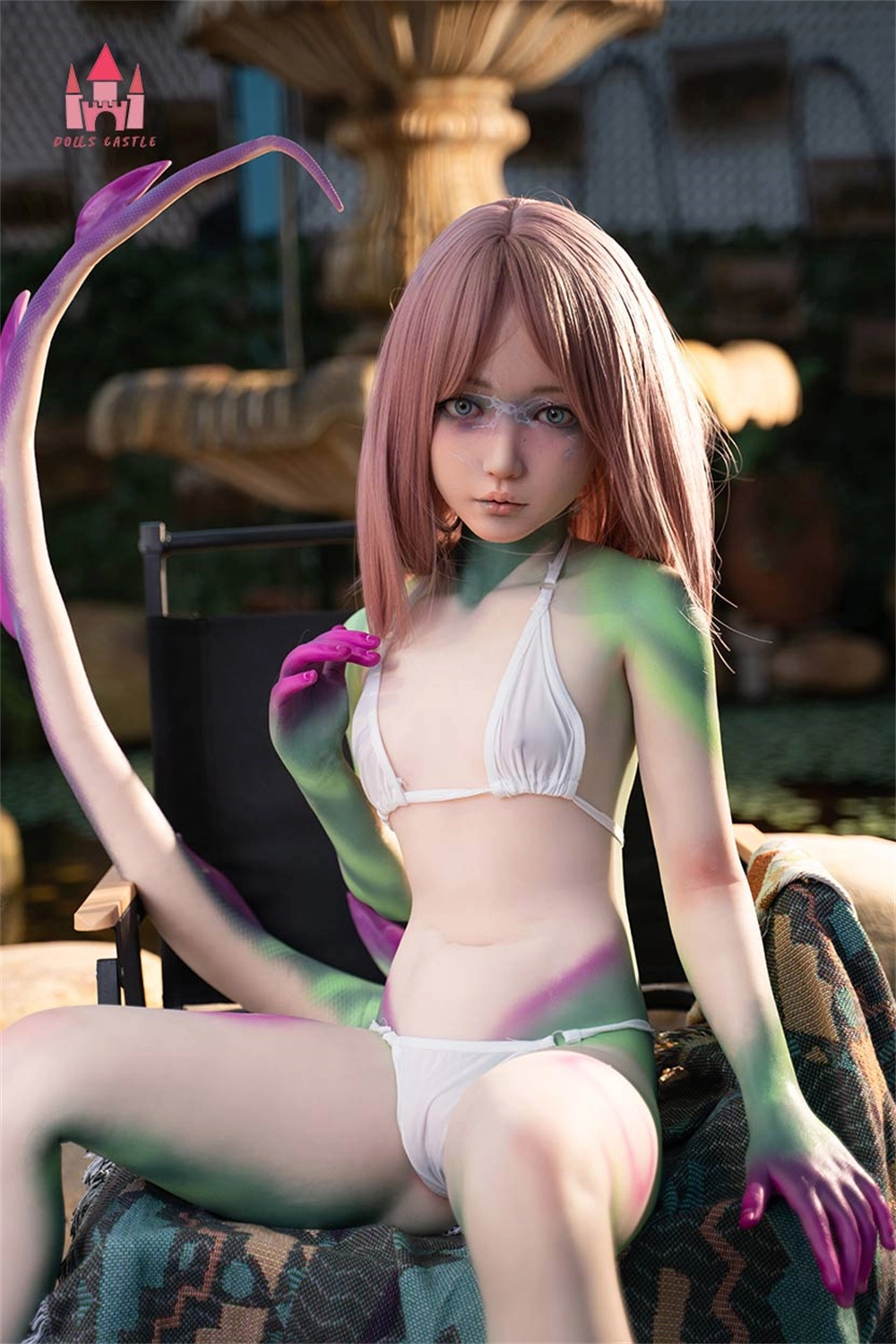 Dolls-castle A-cup Silicone sex doll 132cm with Head#S16