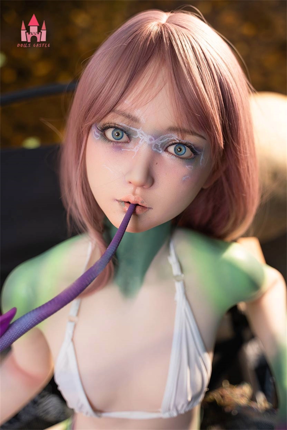 Dolls-castle A-cup Silicone sex doll 132cm with Head#S16