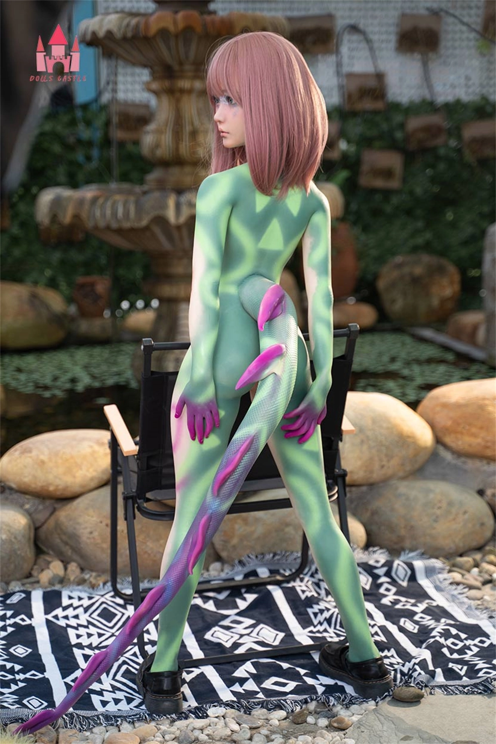 Dolls-castle A-cup Silicone sex doll 132cm with Head#S16