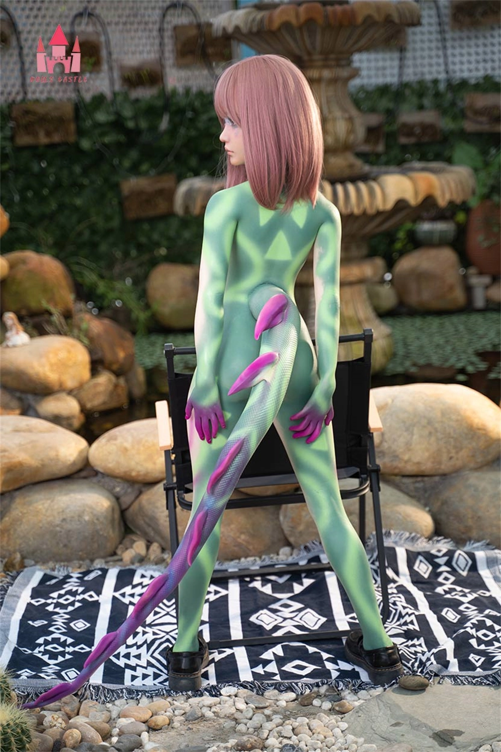 Dolls-castle A-cup Silicone sex doll 132cm with Head#S16