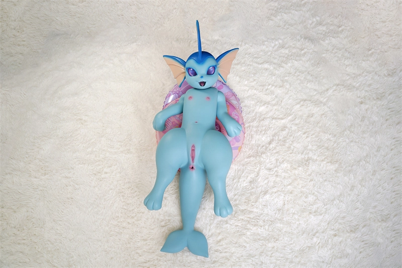 Dolls-castle 100cm (3ft3) All-In-One Seamless Neck Anime Silicone Sex Doll Blue