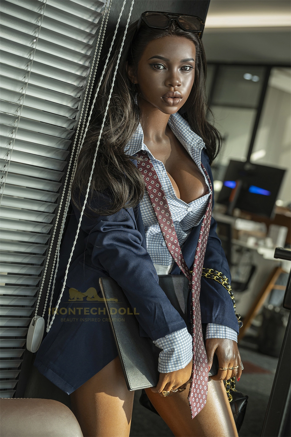 Irontech Powerhouse Sex Doll 161cm(5ft3), S33 ROS MAX Penny, Black Skin