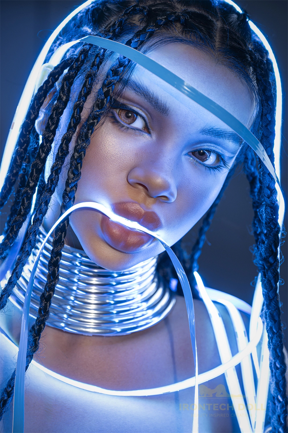 Irontech Crypto Mogul Sex Doll 161cm(5ft3), S33 ROS MAX Mouth, Penny, Dark Tanned Skin