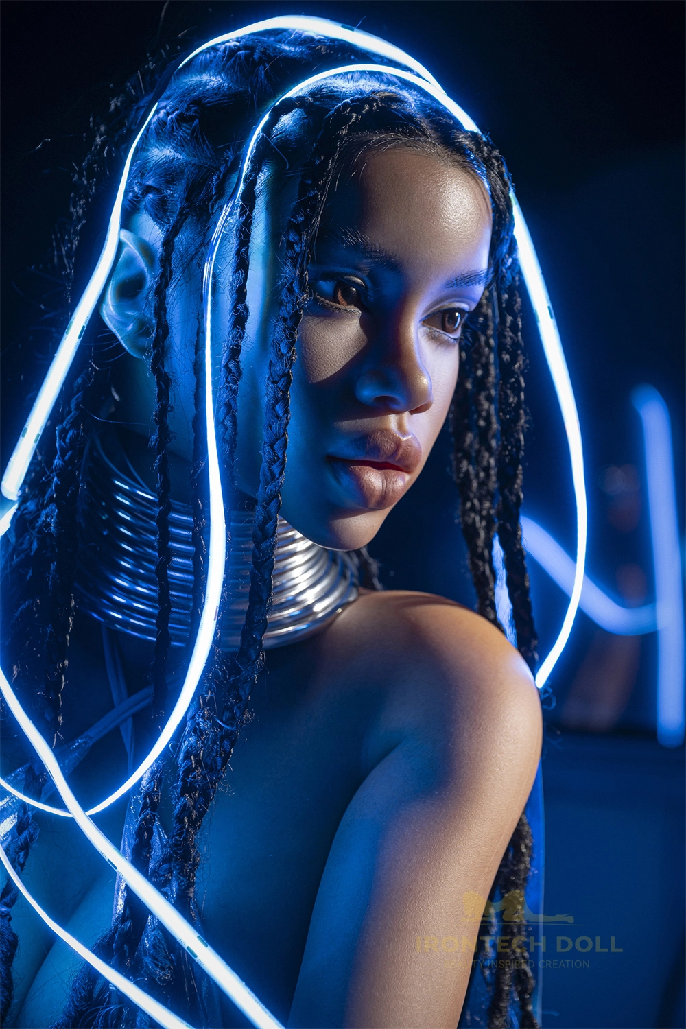Irontech Crypto Mogul Sex Doll 161cm(5ft3), S33 ROS MAX Mouth, Penny, Dark Tanned Skin