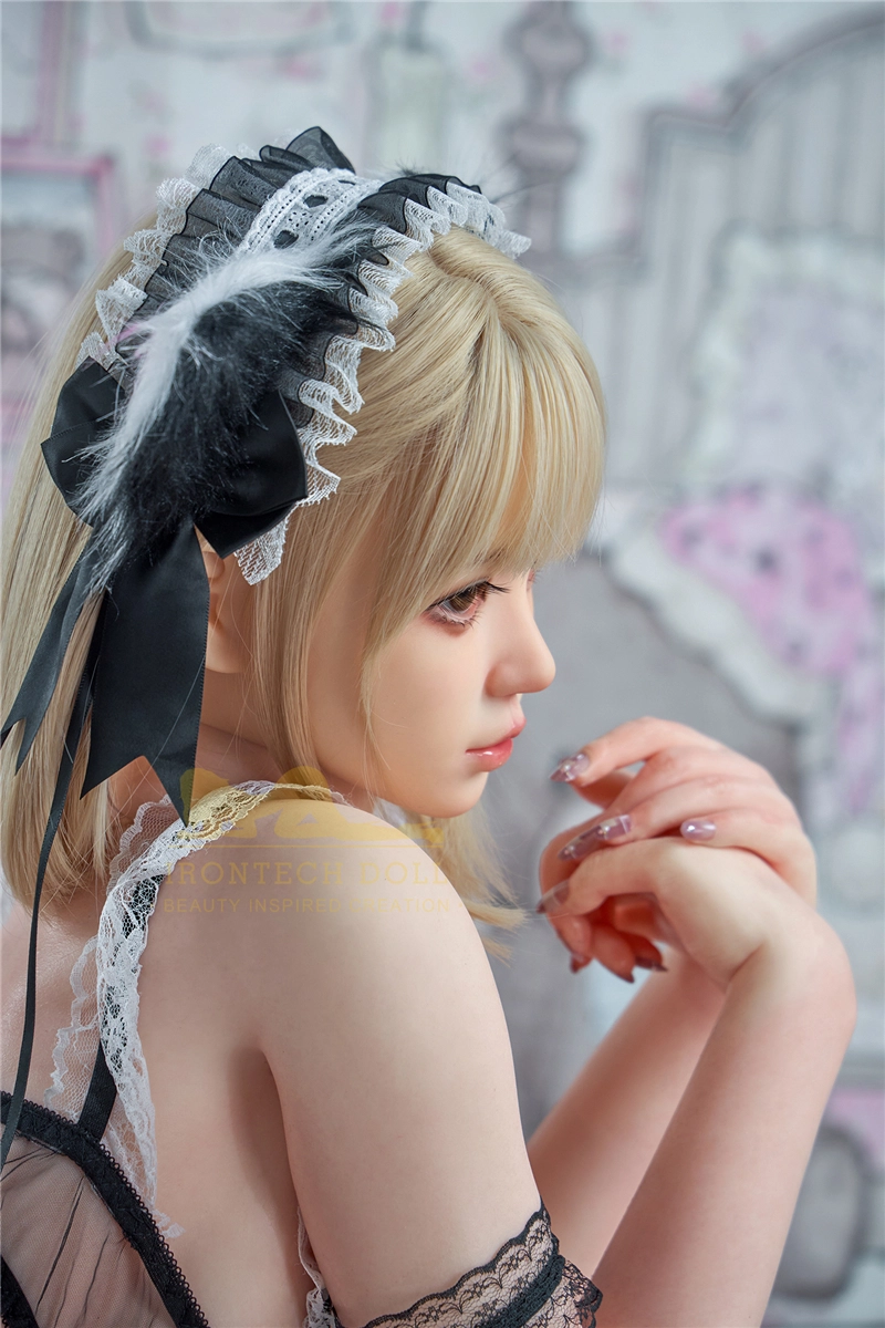 Irontech 161cm (5ft3) Blonde Silicone Sex Doll Nia, ROS Head T3 Natural Skin