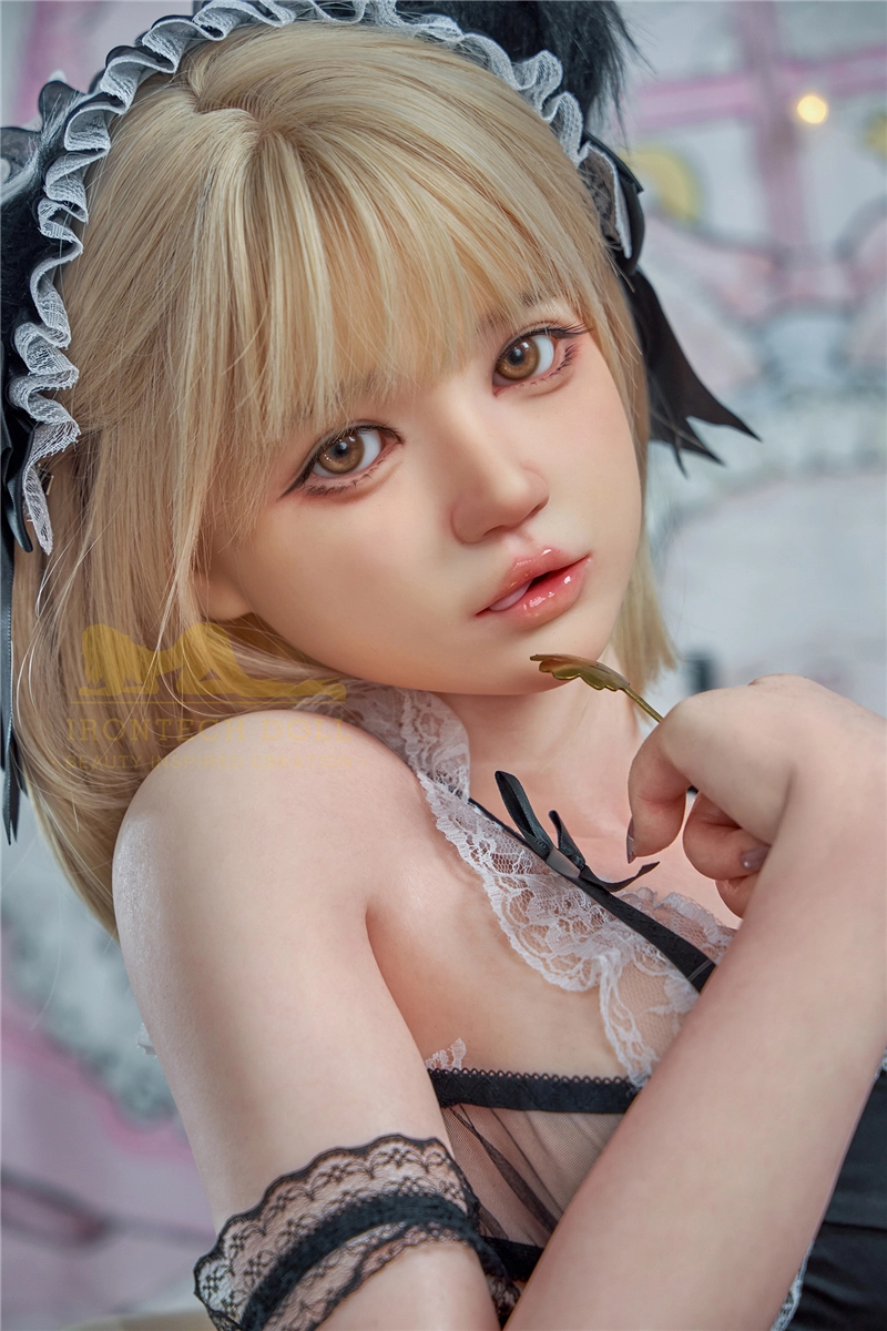 Irontech 161cm (5ft3) Blonde Silicone Sex Doll Nia, ROS Head T3 Natural Skin