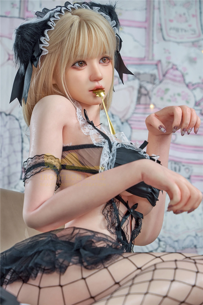 Irontech 161cm (5ft3) Blonde Silicone Sex Doll Nia, ROS Head T3 Natural Skin