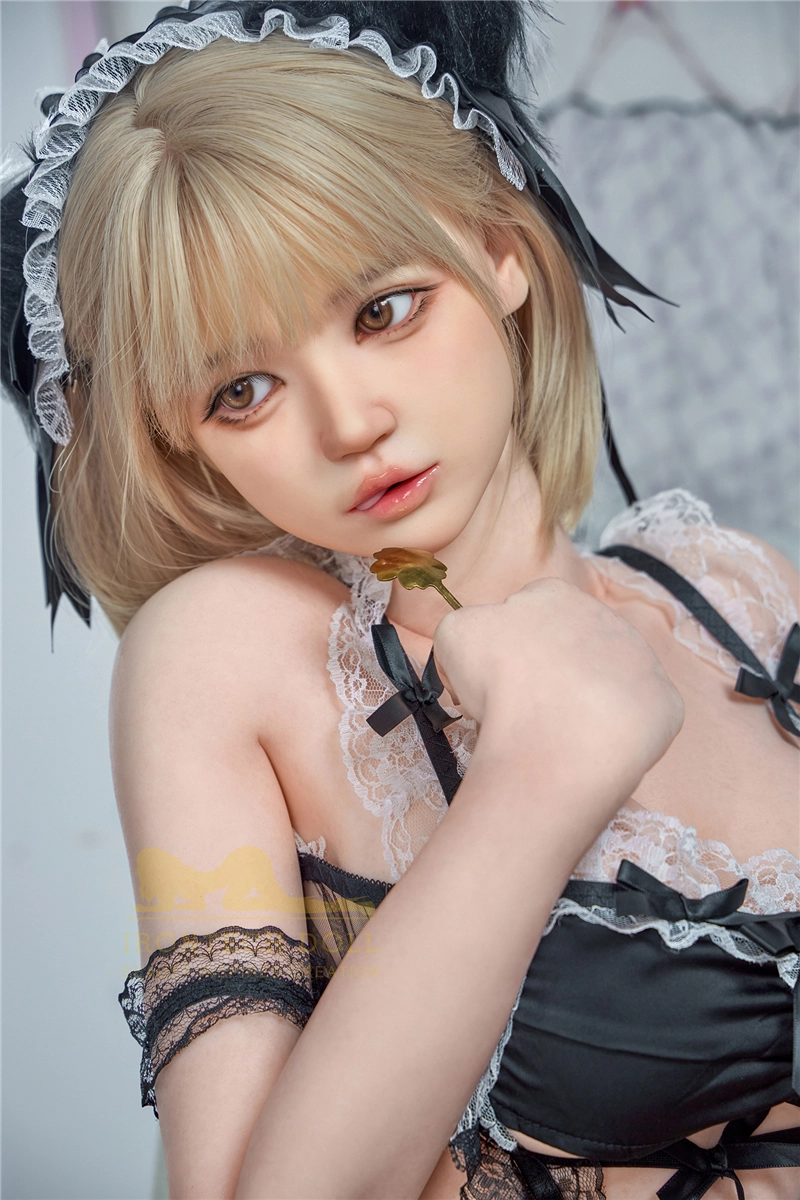 Irontech 161cm (5ft3) Blonde Silicone Sex Doll Nia, ROS Head T3 Natural Skin