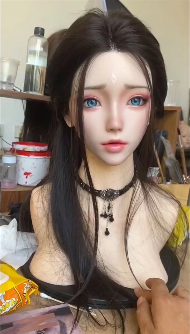 ROS Mouth Real Silicone Sex Doll Head LS53