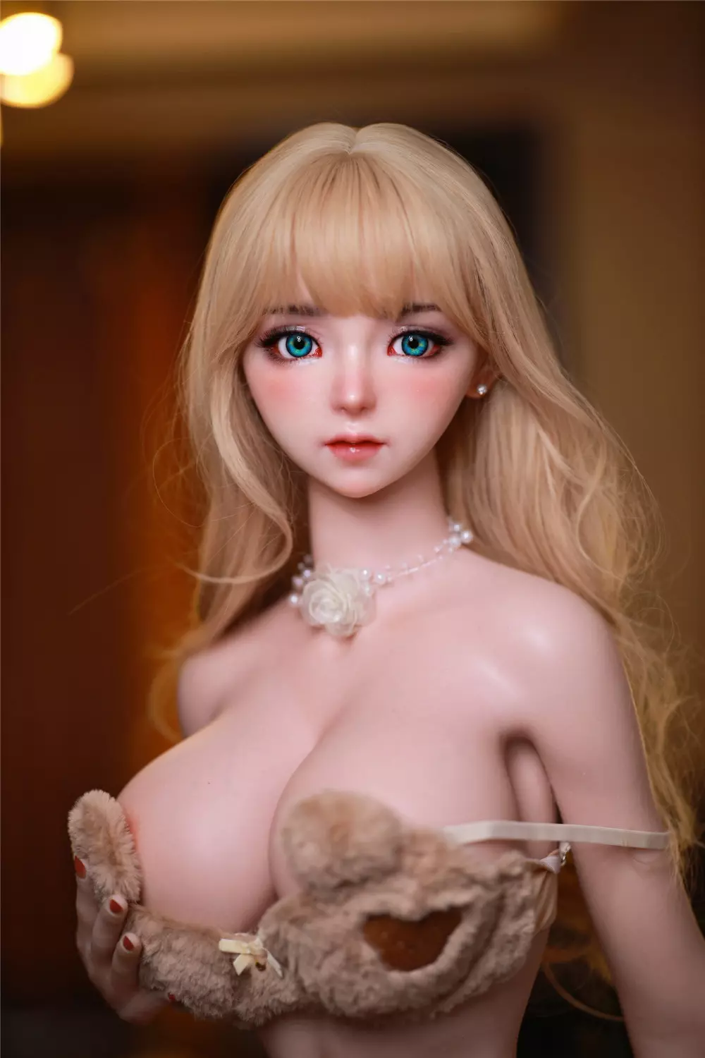 JY 161cm Silicone implanted hair Mili blone hair