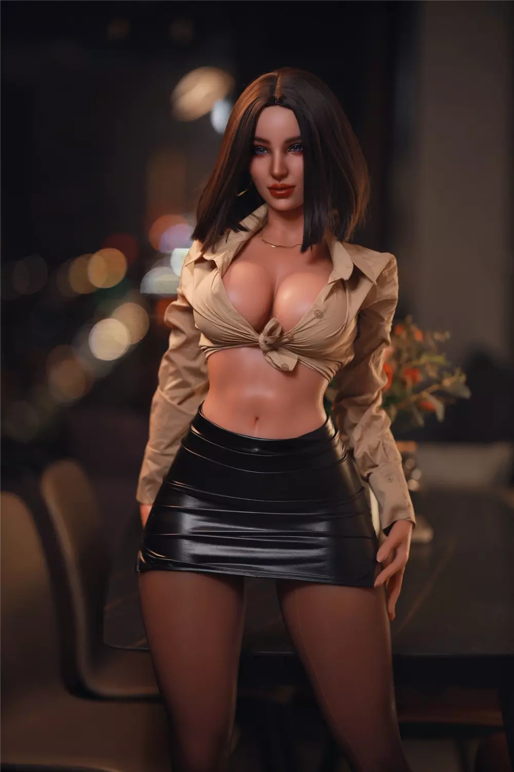 JY 163cm Silicone implanted hair sex doll Peng