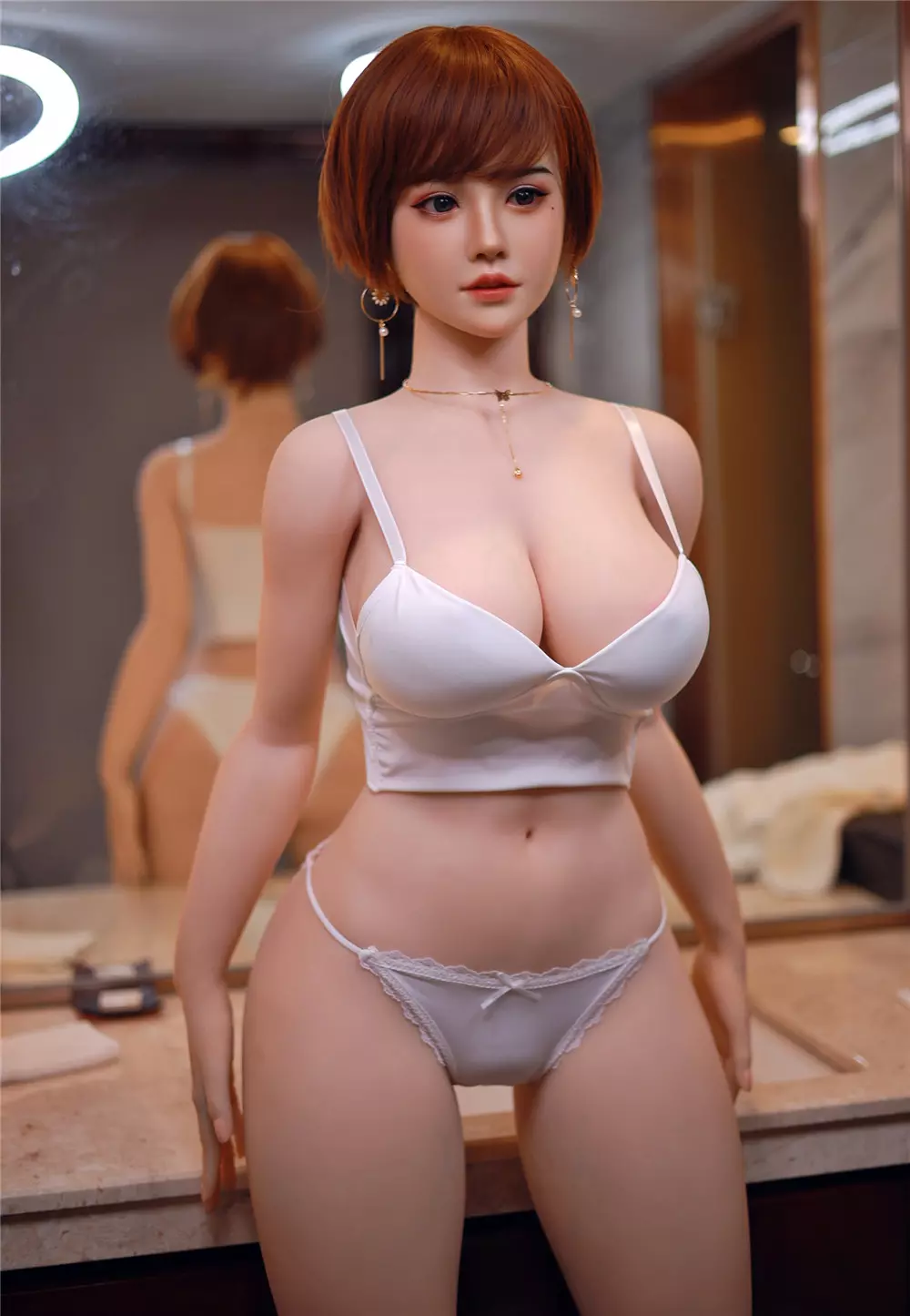 JY 163cm Silicone Head with TPE Body implanted hair Xue