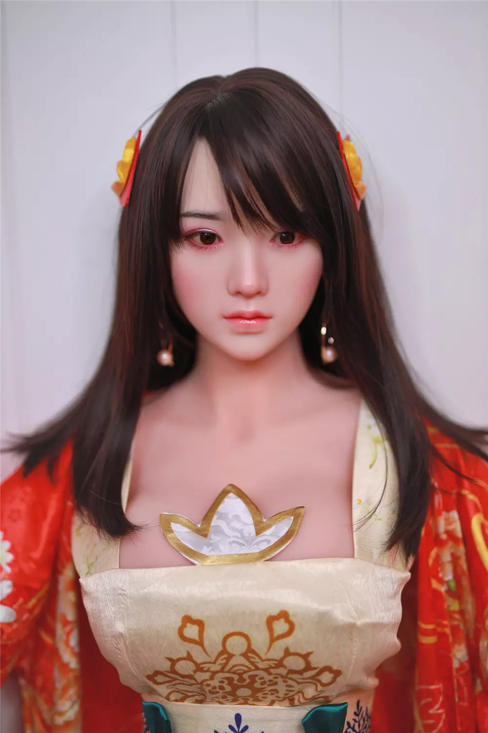 JY 161cm Silicone Head with TPE Body implanted hair Jing