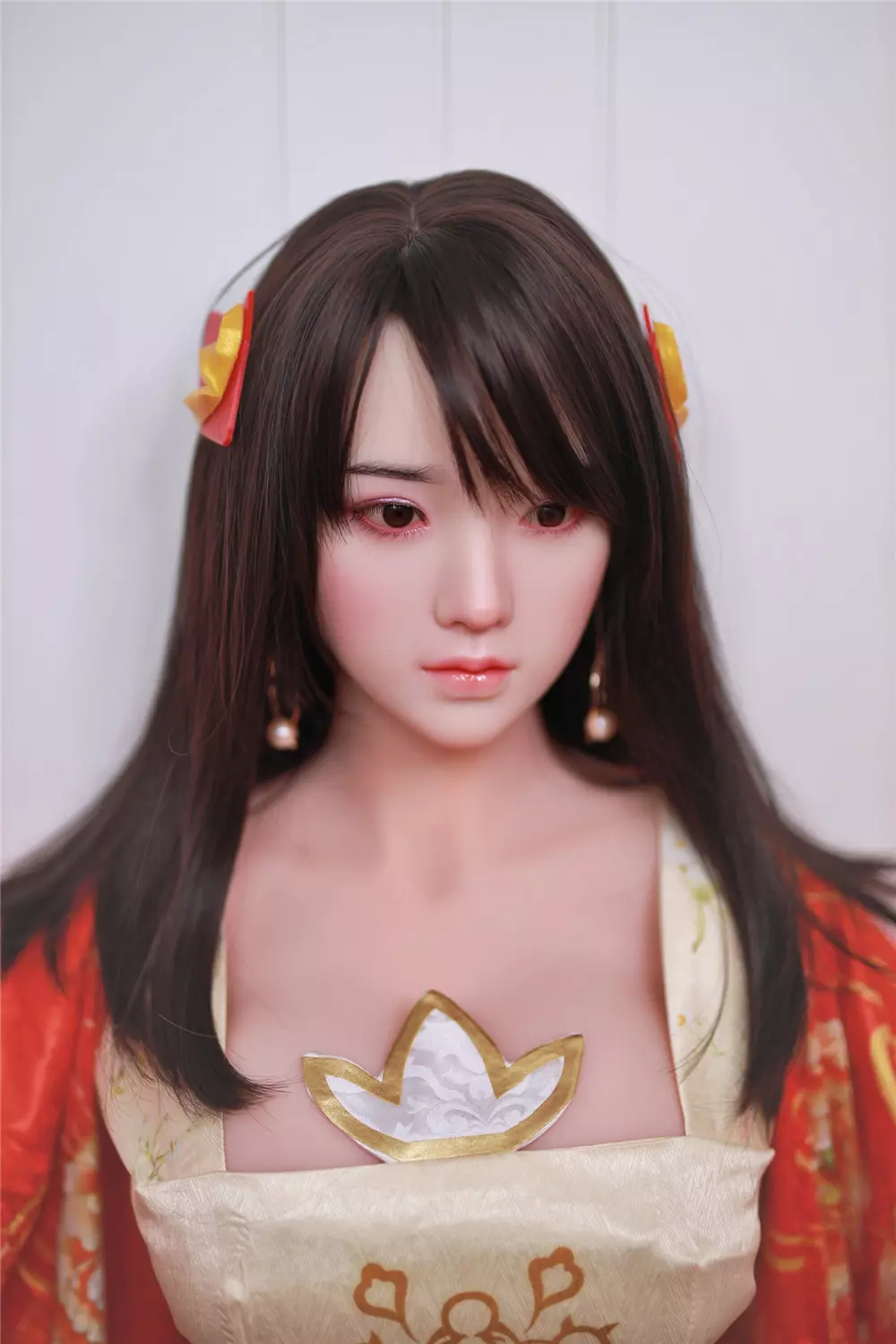 JY 161cm Silicone Head with TPE Body implanted hair Jing