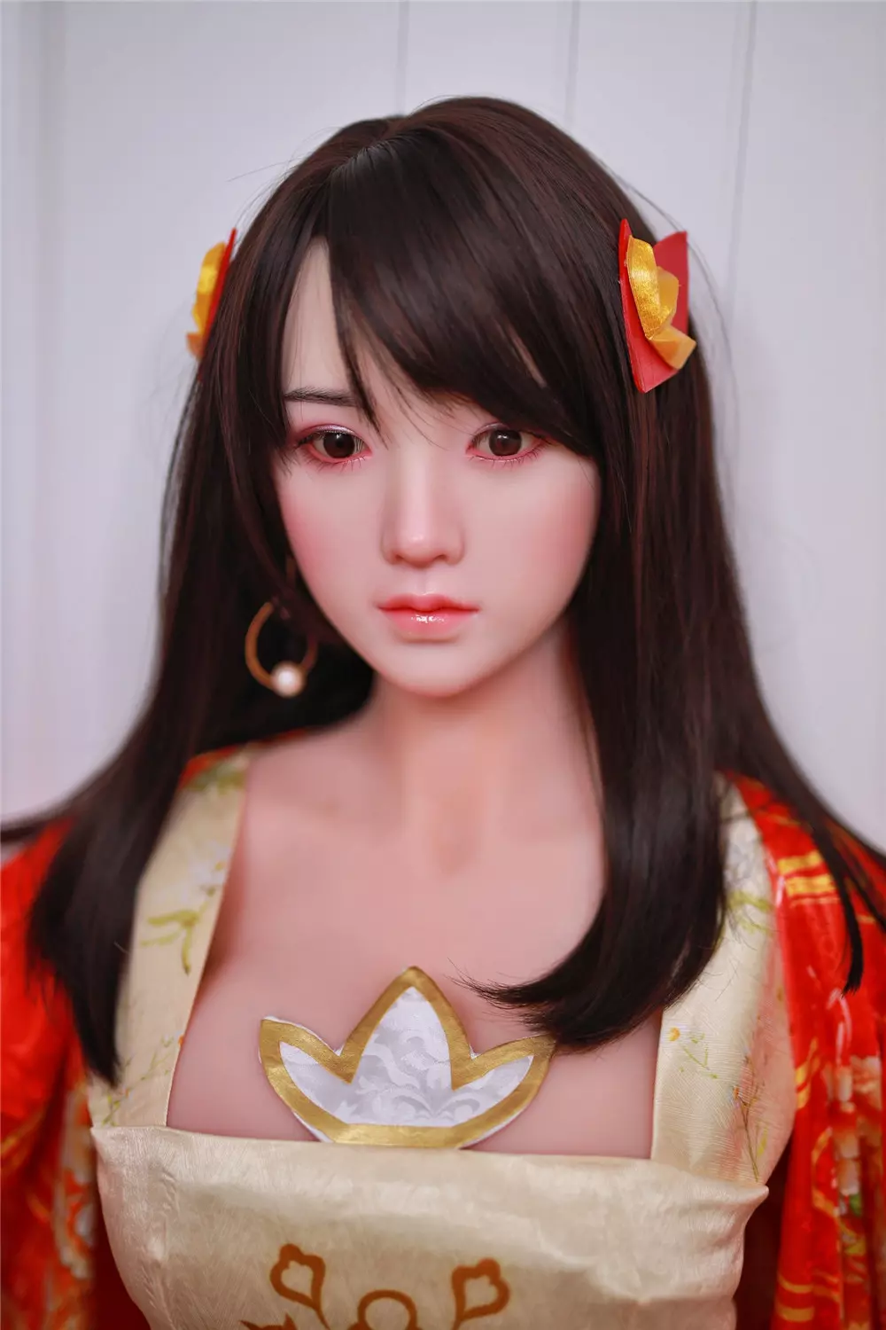 JY 161cm Silicone Head with TPE Body implanted hair Jing
