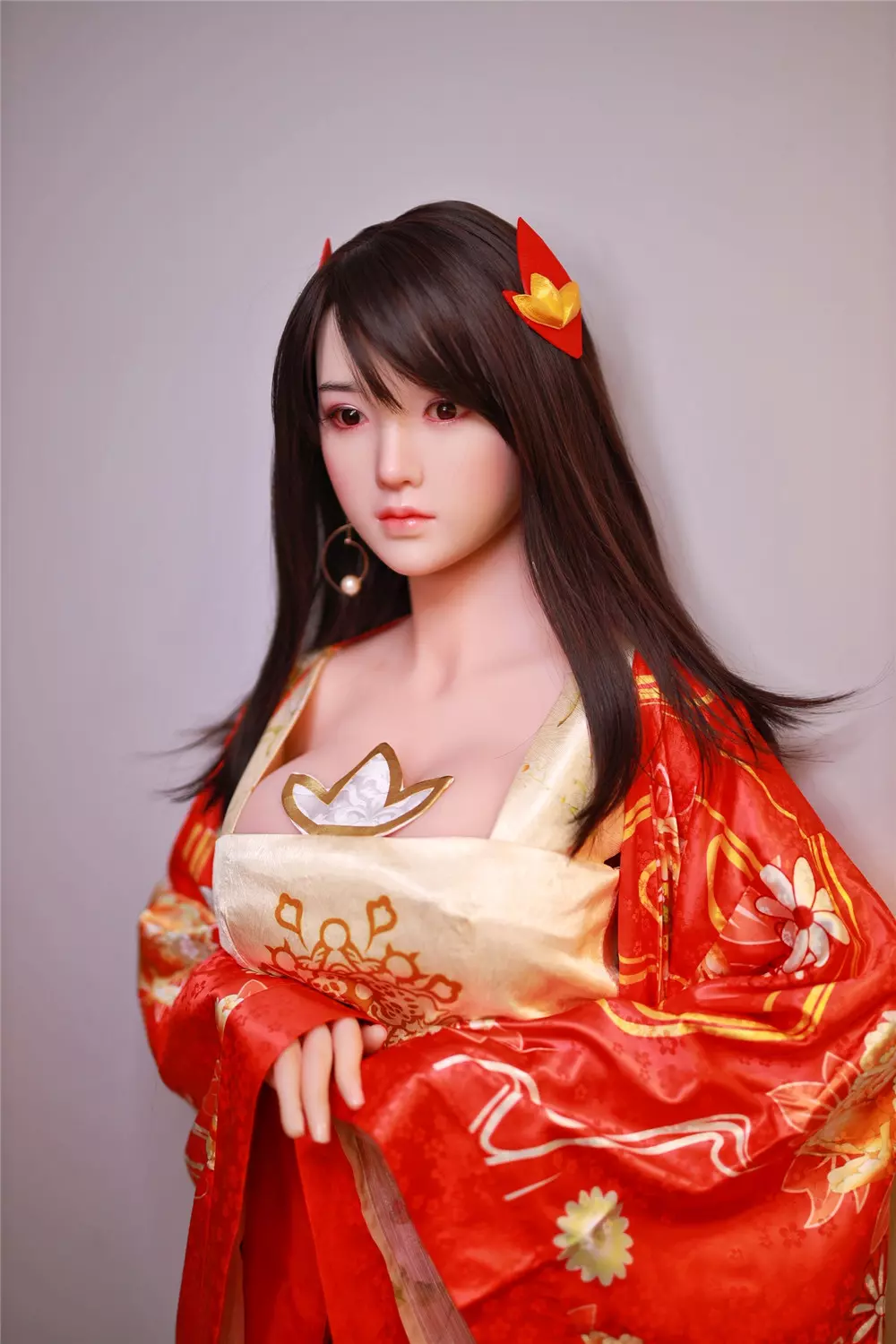 JY 161cm Silicone Head with TPE Body implanted hair Jing
