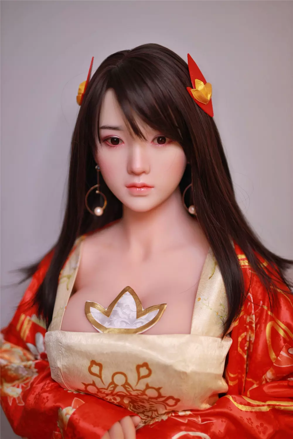 JY 161cm Silicone Head with TPE Body implanted hair Jing