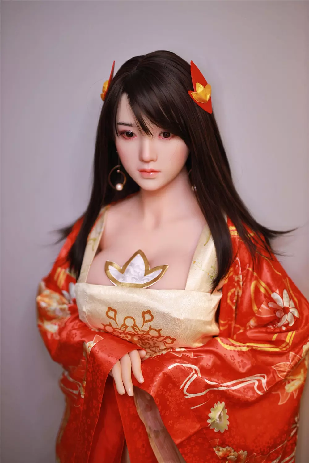 JY 161cm Silicone Head with TPE Body implanted hair Jing