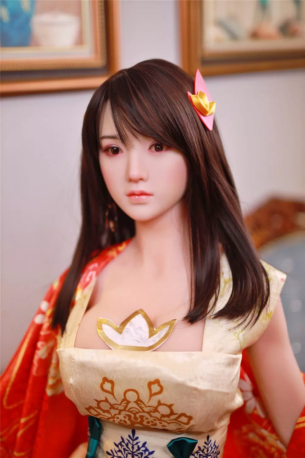 JY 161cm Silicone Head with TPE Body implanted hair Jing