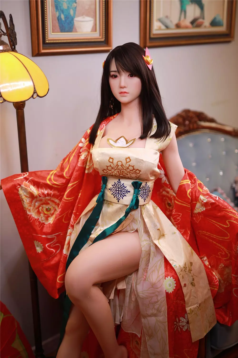 JY 161cm Silicone Head with TPE Body implanted hair Jing