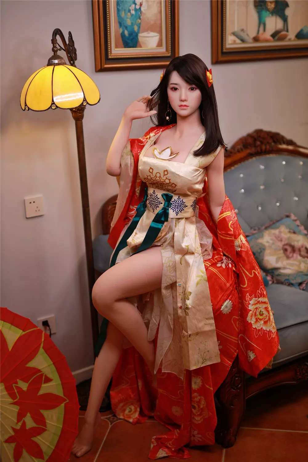 JY 161cm Silicone Head with TPE Body implanted hair Jing