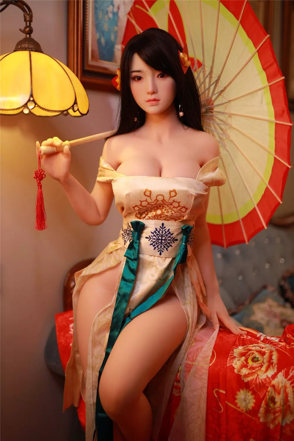 JY 161cm Silicone Head with TPE Body implanted hair Jing