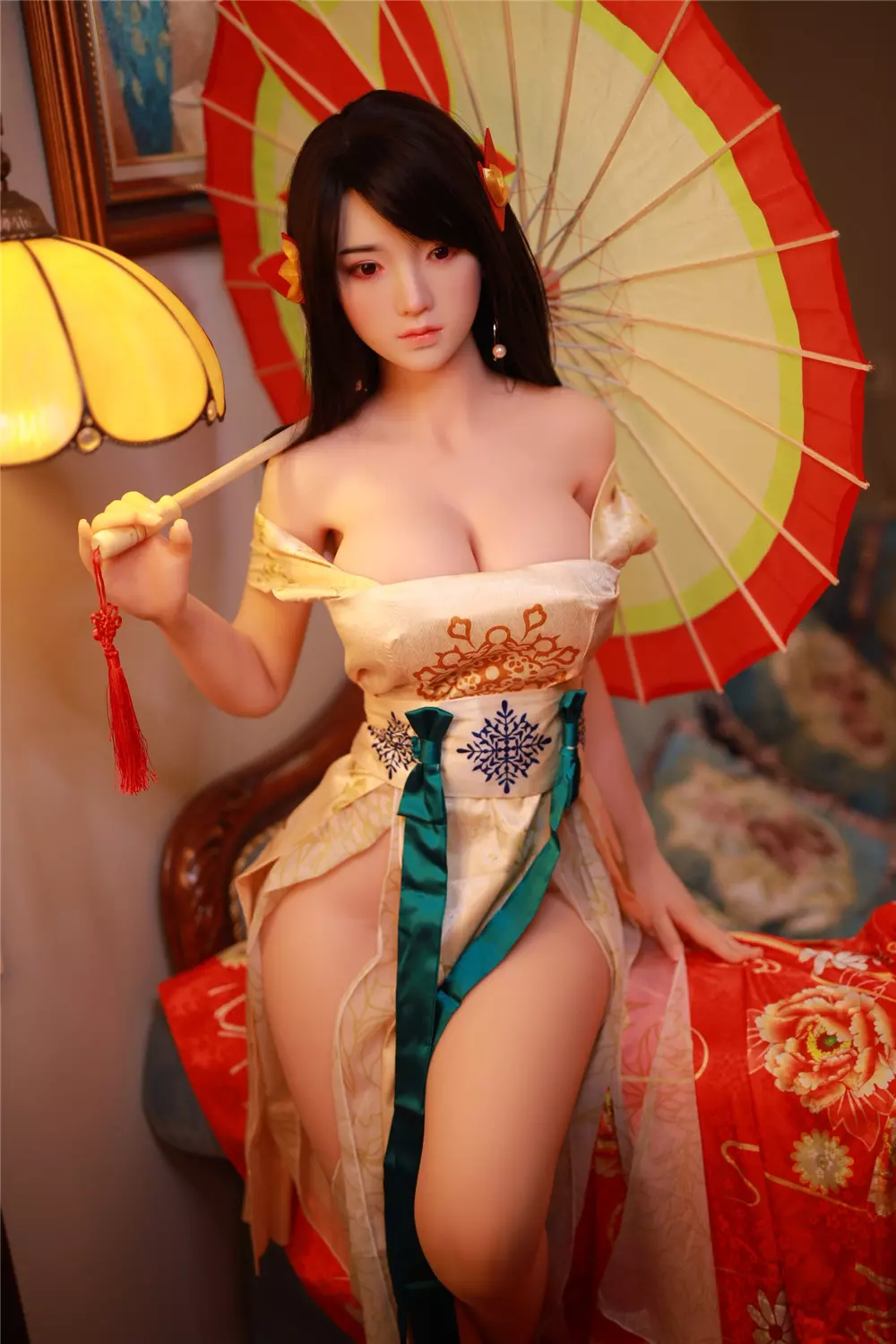 JY 161cm Silicone Head with TPE Body implanted hair Jing