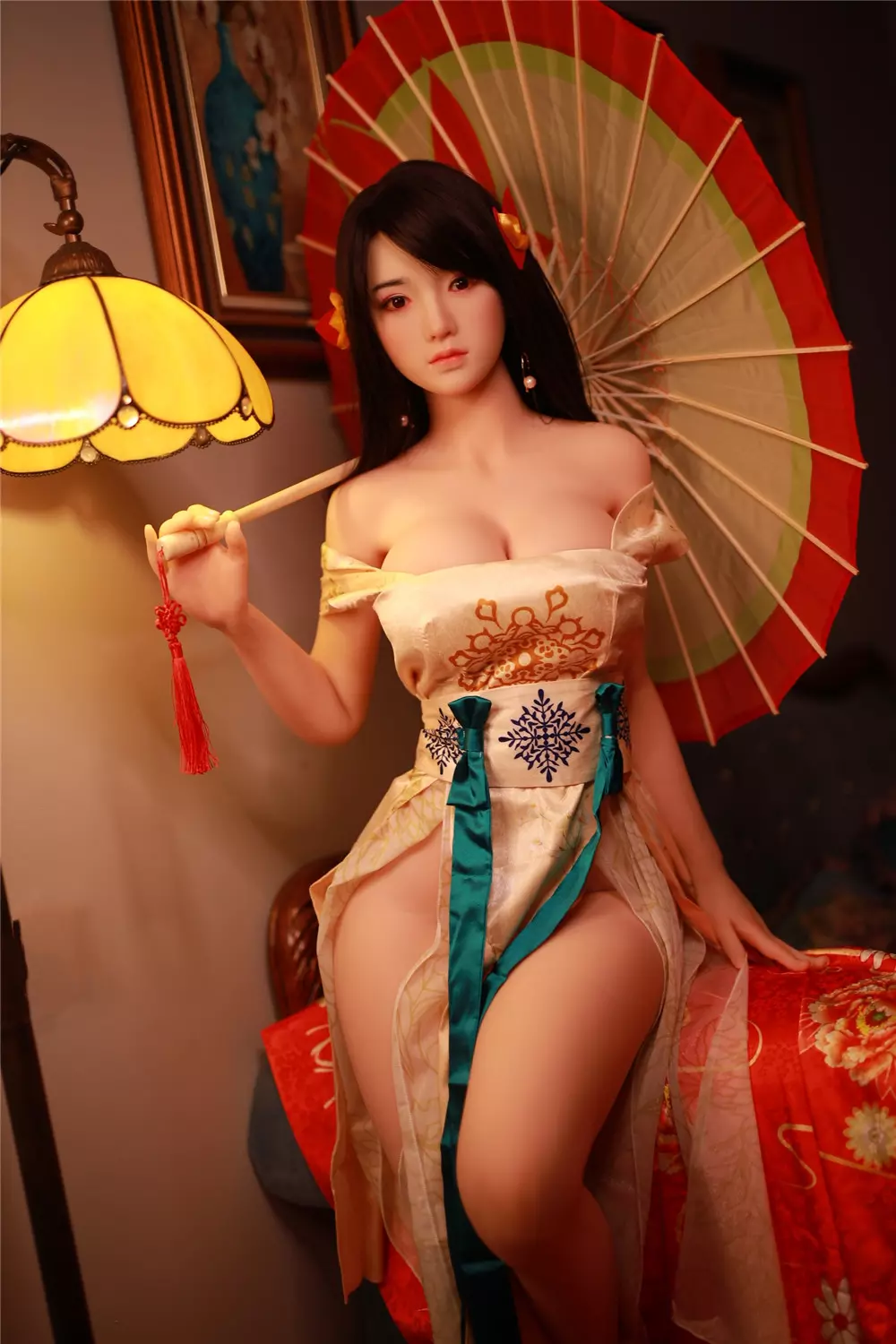JY 161cm Silicone Head with TPE Body implanted hair Jing