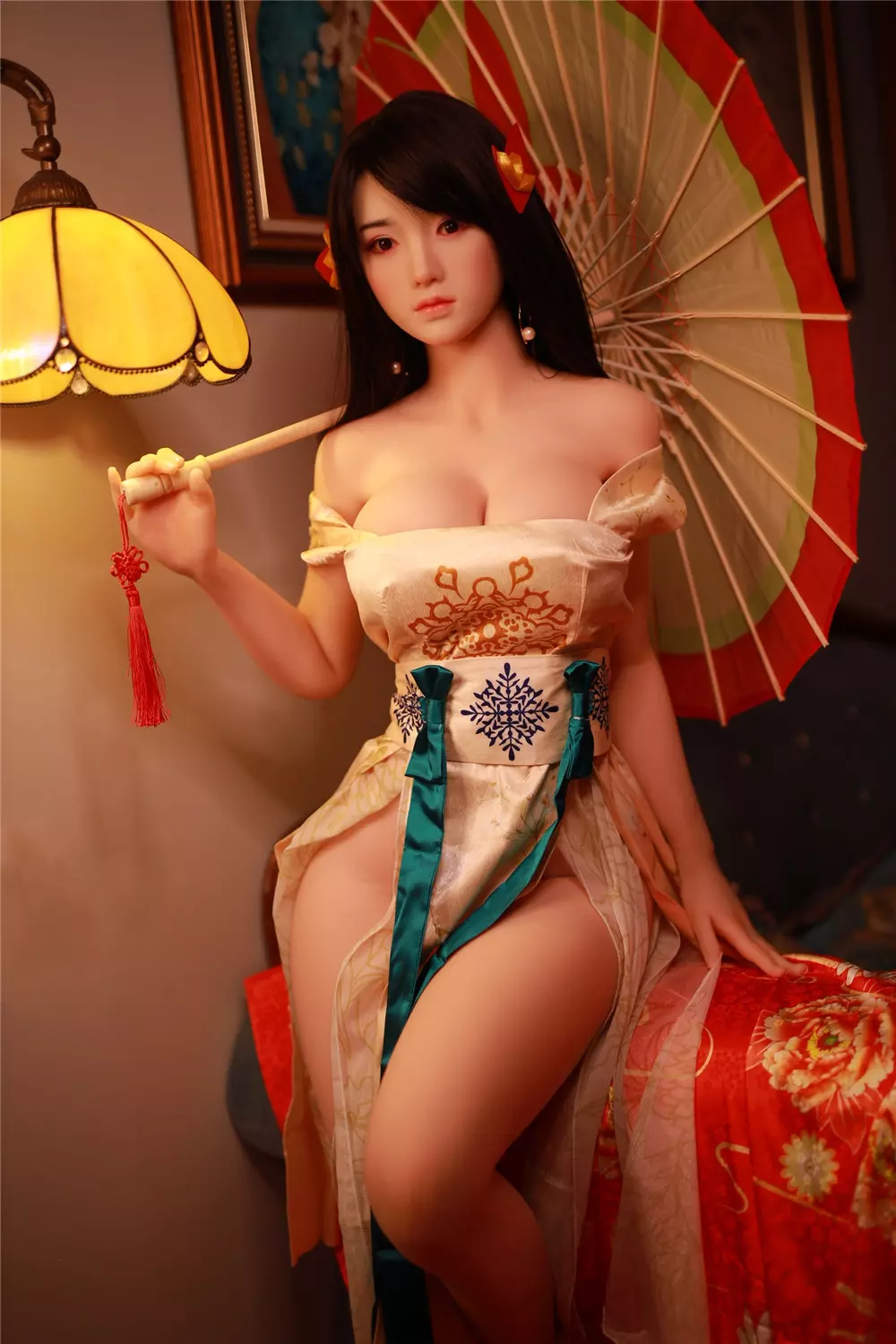JY 161cm Silicone Head with TPE Body implanted hair Jing