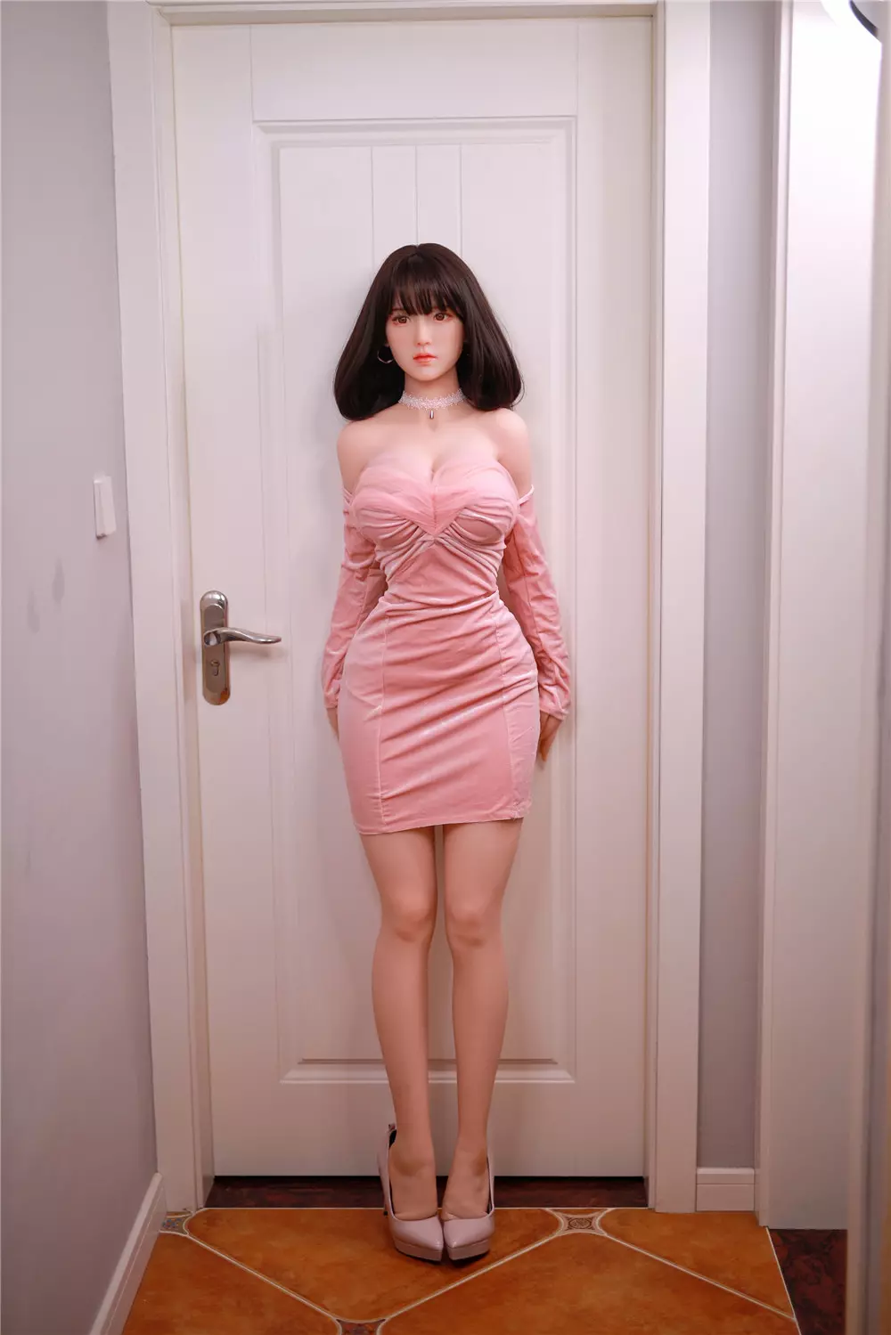 JY 161cm Silicone Head with TPE Body implanted hair Xu