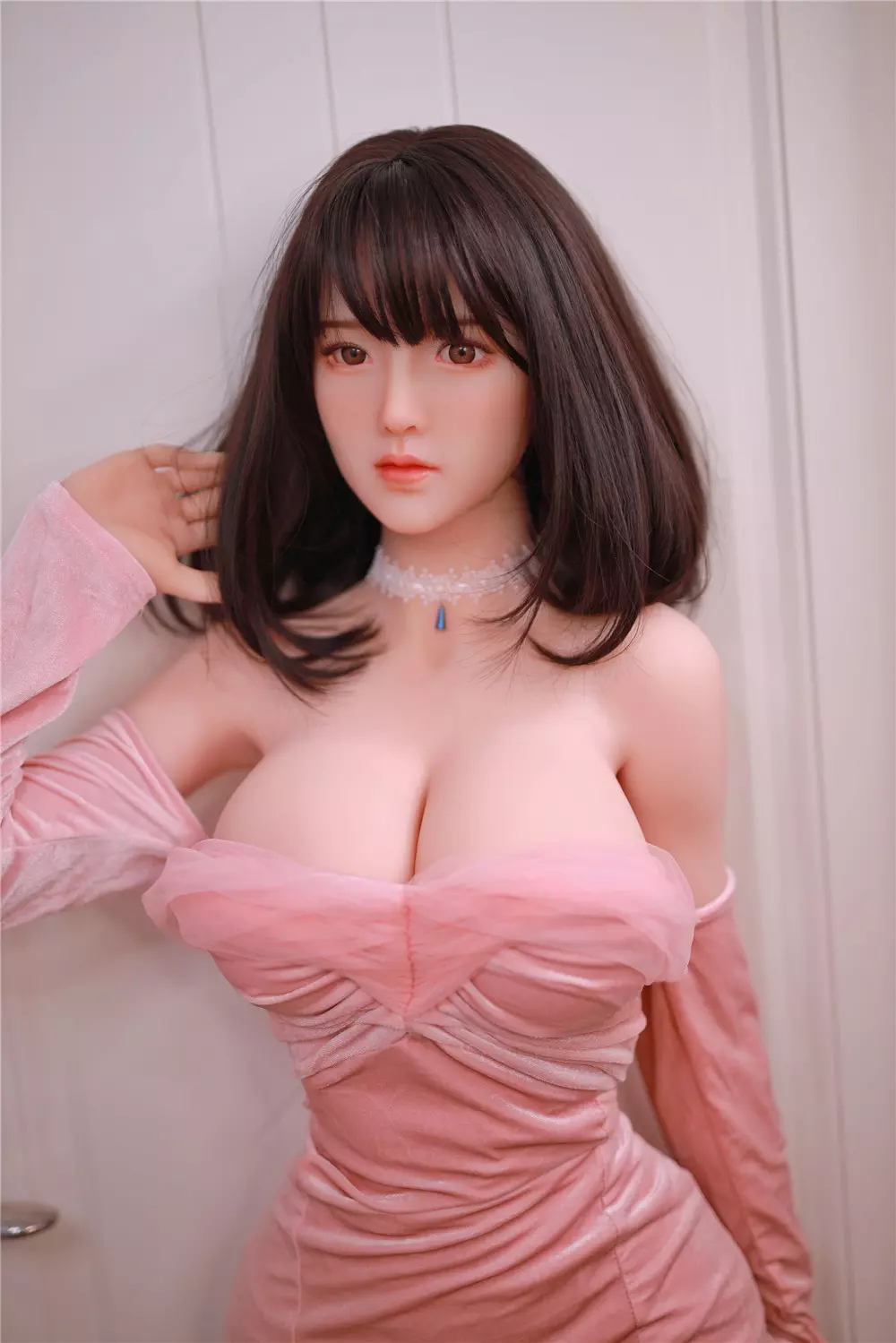 JY 161cm Silicone Head with TPE Body implanted hair Xu