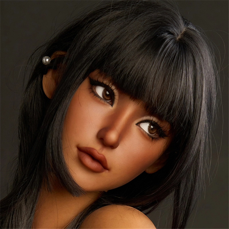 Irontech Oral Silicone sex doll Head#S14 Tan skin