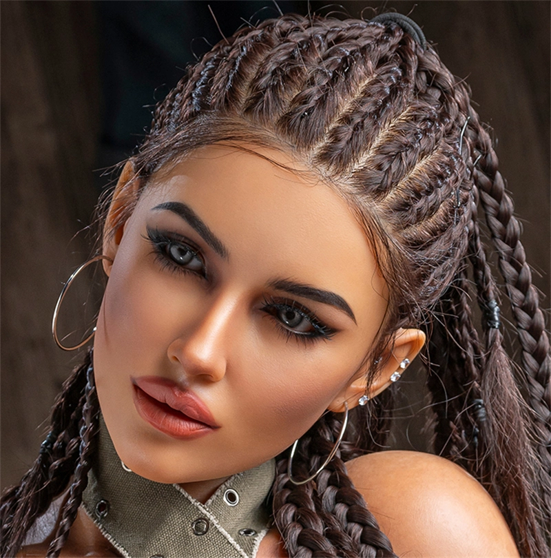 Irontech ROS Mouth Silicone sex doll Head#R1 Dark Tan Skin