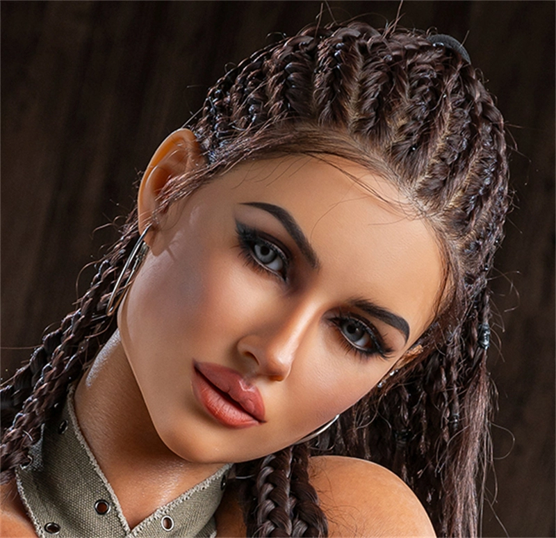 Irontech ROS Mouth Silicone sex doll Head#R1 Dark Tan Skin