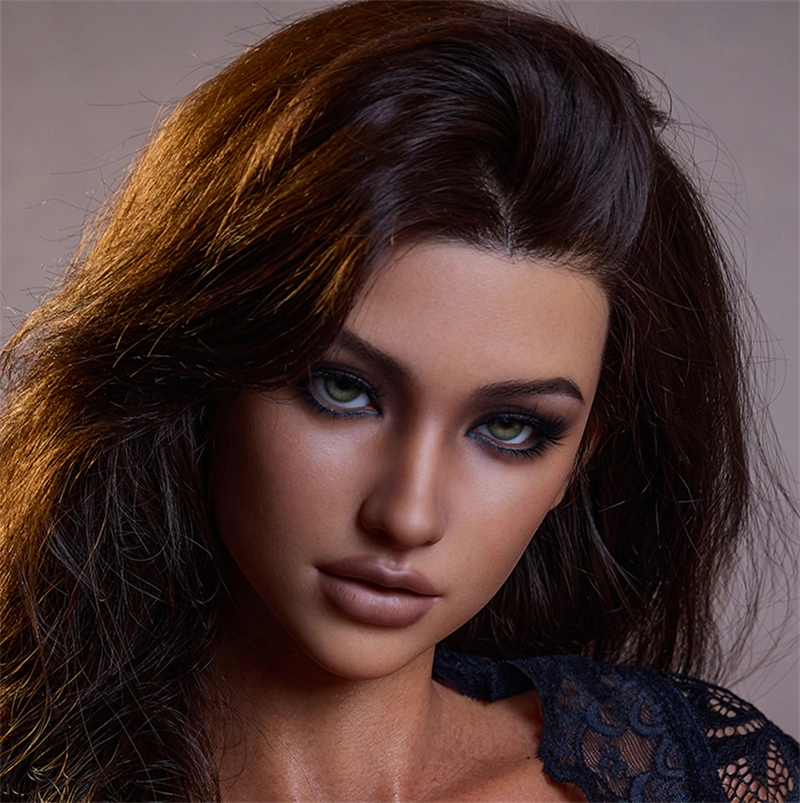 Irontech ROS Mouth Silicone sex doll Head#R8 Dark Tan Skin