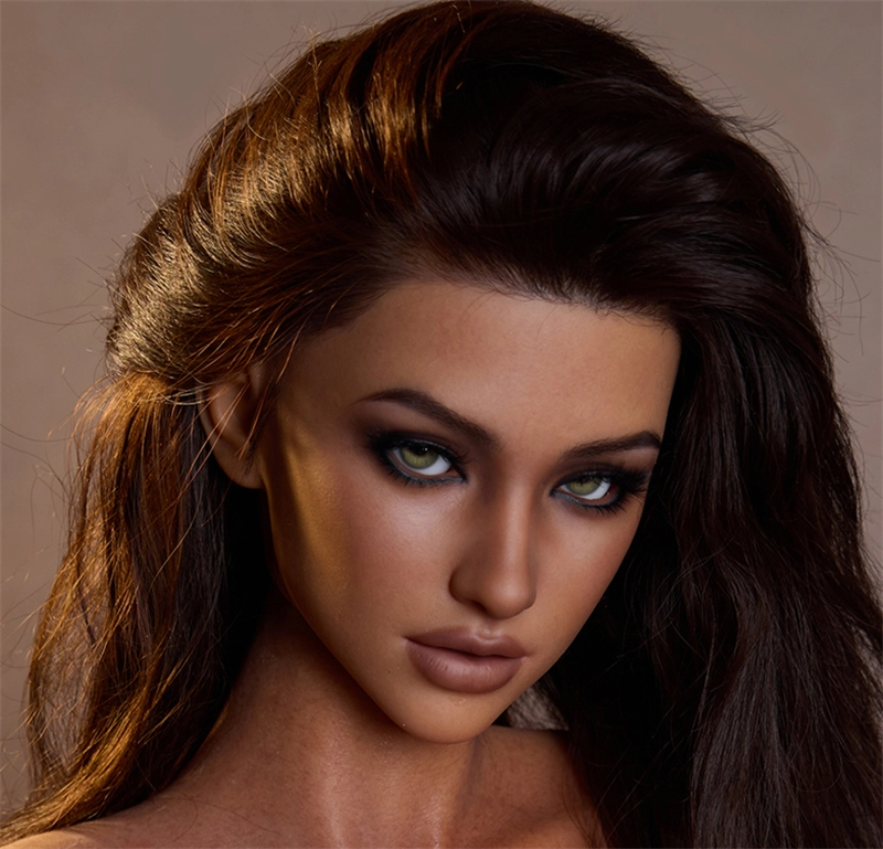 Irontech ROS Mouth Silicone sex doll Head#R8 Dark Tan Skin