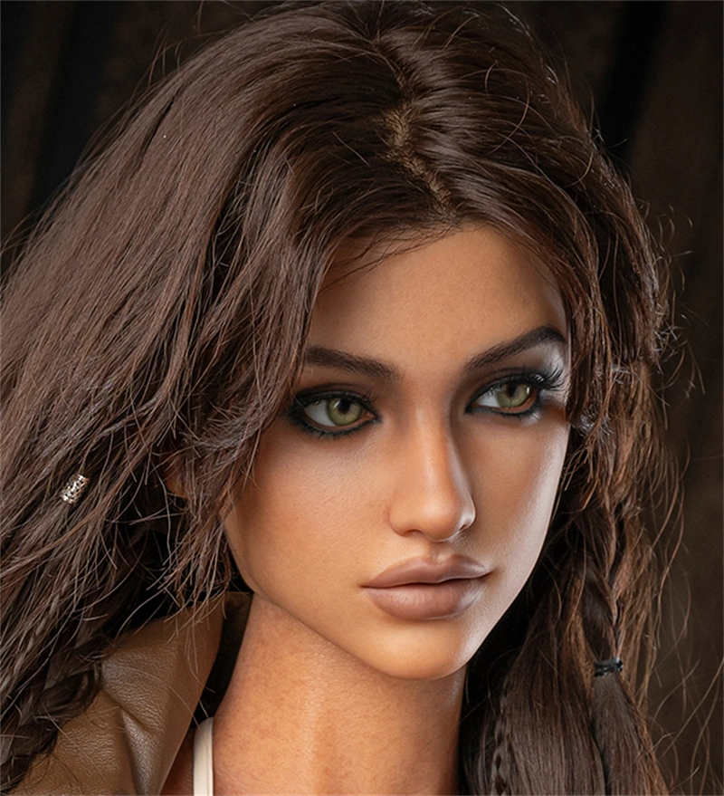 Irontech ROS Mouth Silicone sex doll Head#R8 Dark Tan Skin Style A