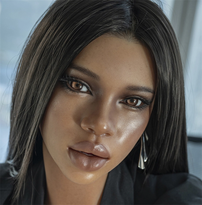 Irontech Silicone sex doll Head#S33 ROS Max Mouth Dark Tan Skin