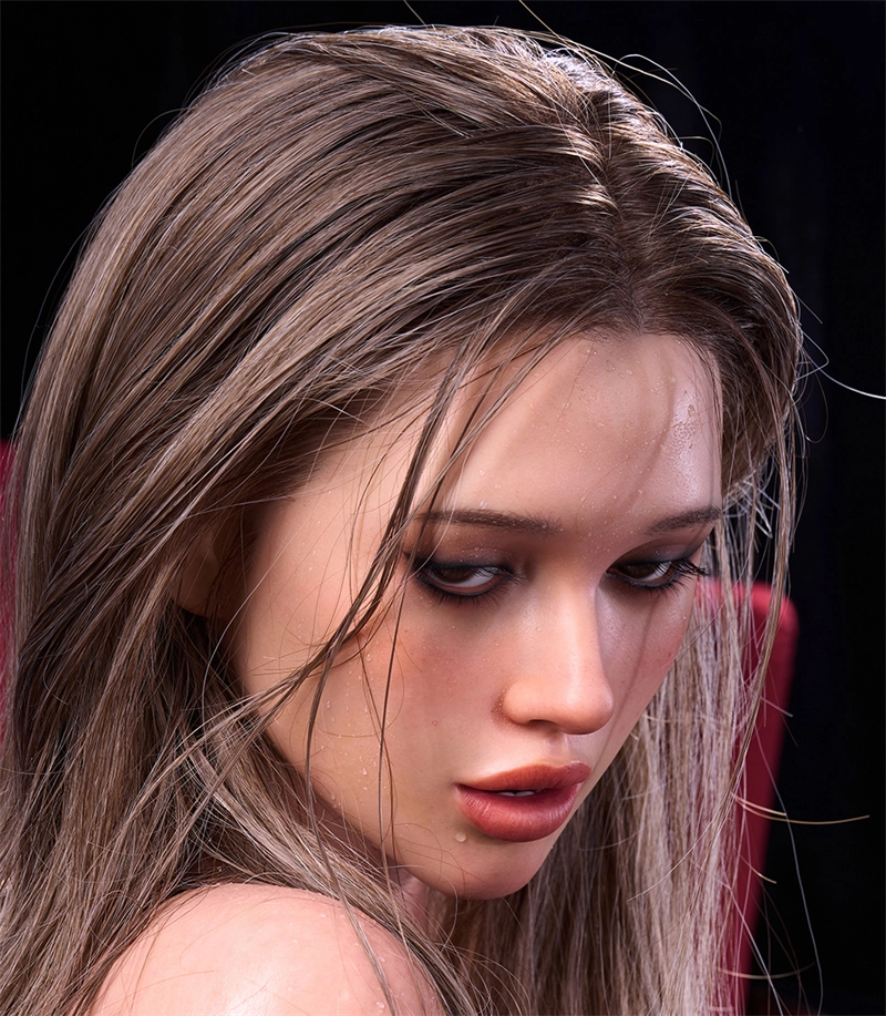 Irontech Silicone sex doll Head#R4, ROS Max Mouth, Silk Cream Skin