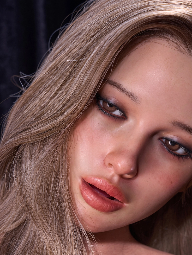 Irontech Silicone sex doll Head#R4, ROS Max Mouth, Silk Cream Skin