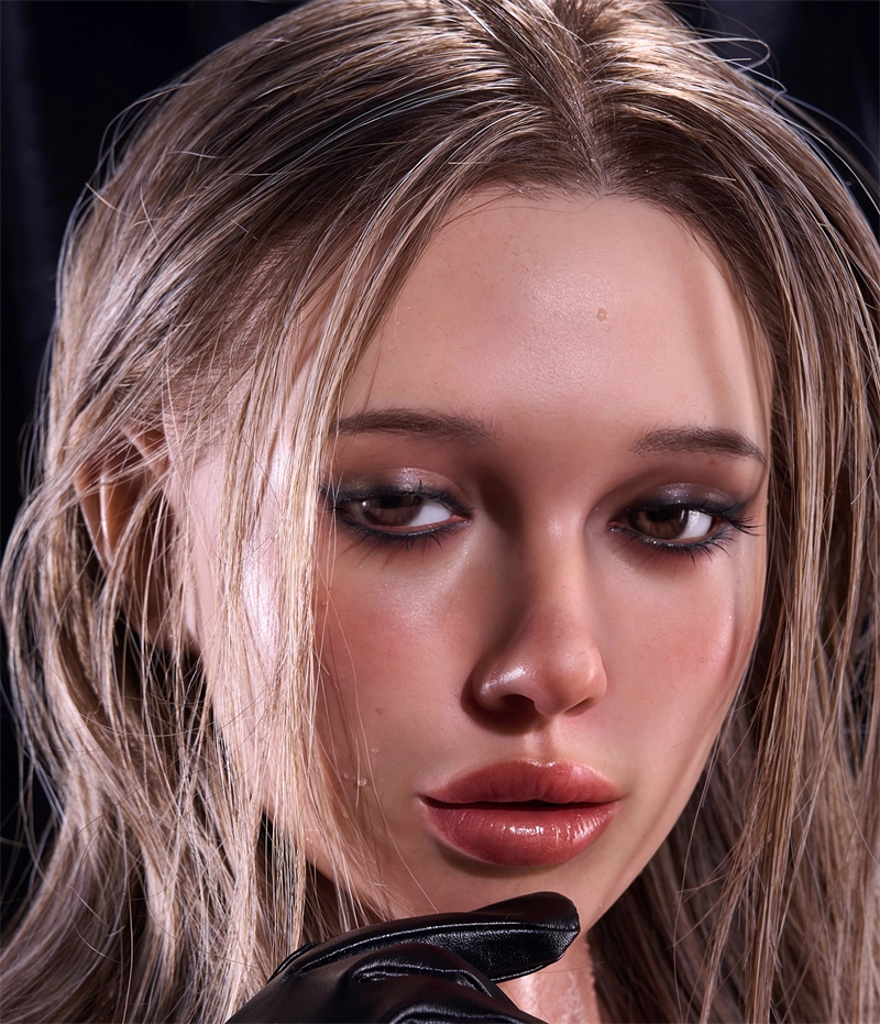 Irontech Silicone sex doll Head#R4, ROS Max Mouth, Silk Cream Skin