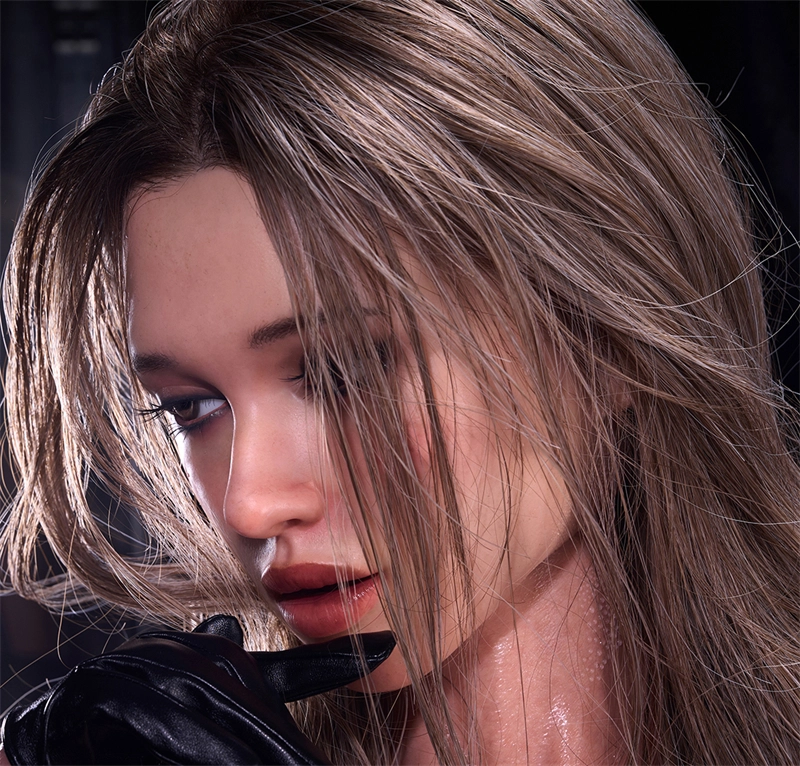 Irontech Silicone sex doll Head#R4, ROS Max Mouth, Silk Cream Skin