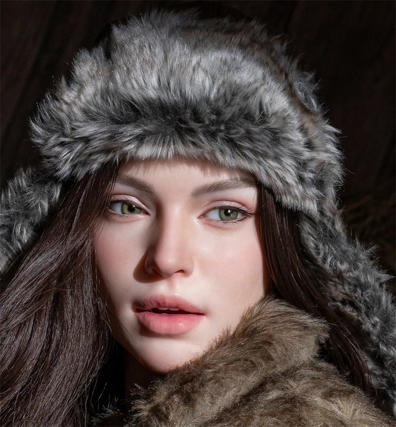 Irontech Silicone sex doll Head#R16, ROS Max Mouth, Natural Skin