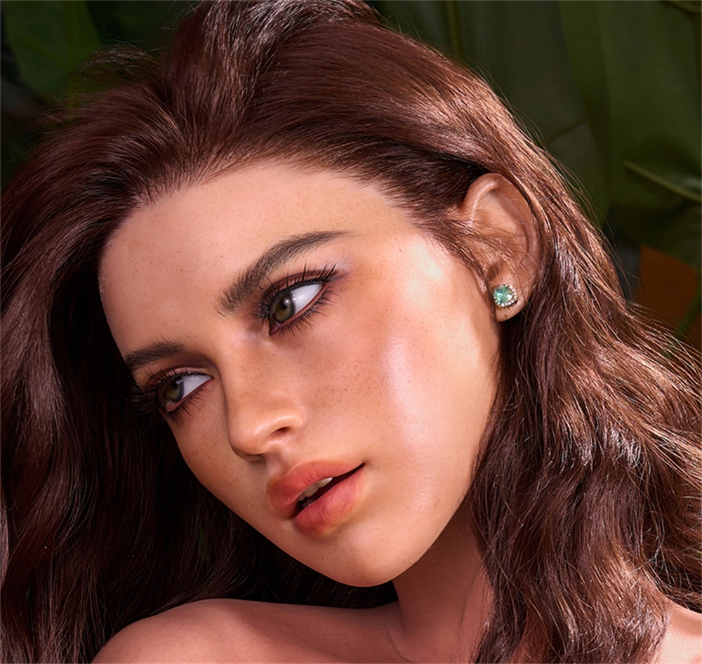 Irontech Silicone sex doll Head#R12, ROS Max Mouth, Silky Cream Skin