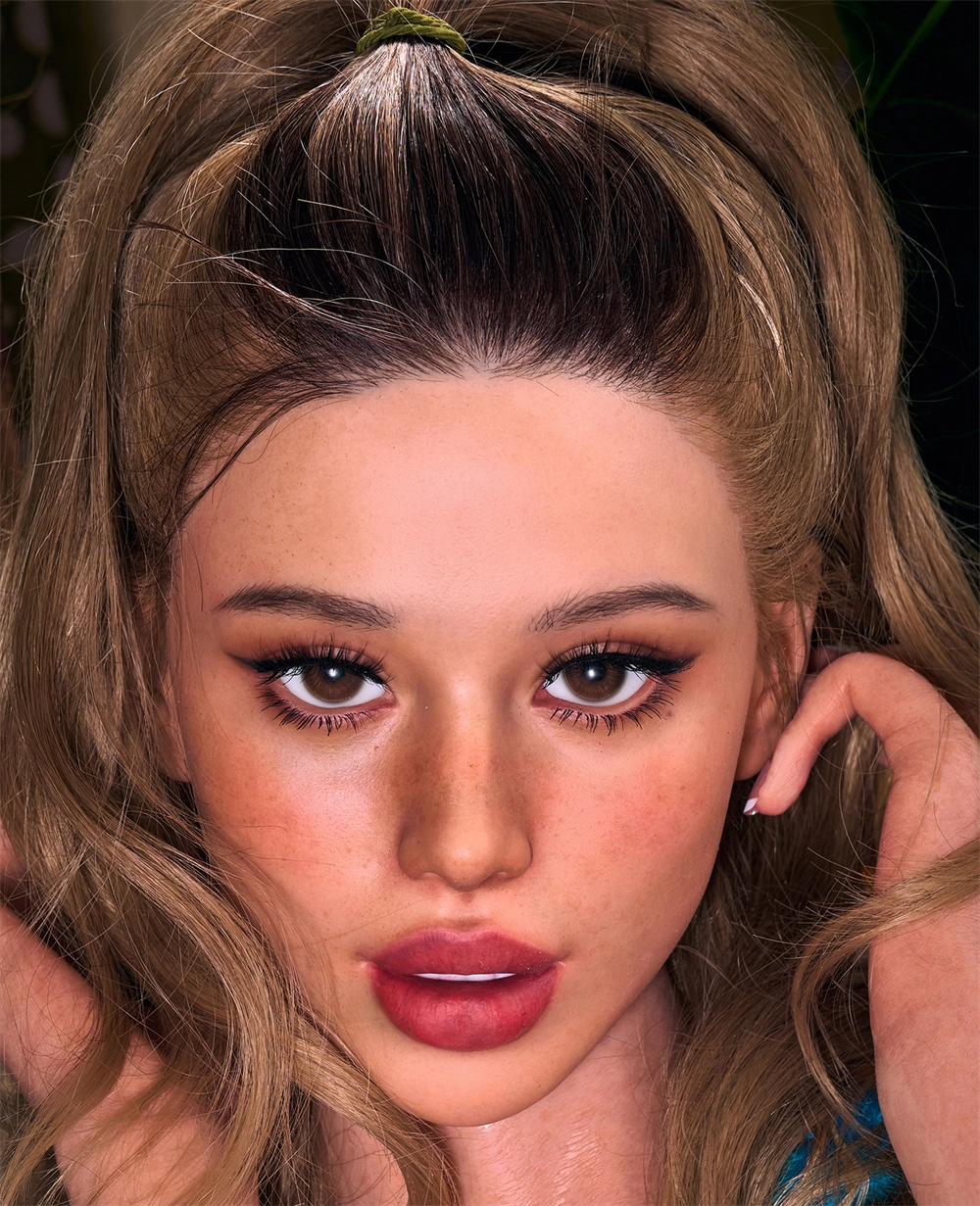 Irontech Silicone sex doll Head#R15, ROS Max Mouth, Silky Cream Skin